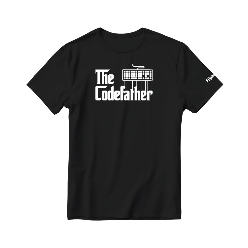 Code Father Round neck T-Shirt-Black